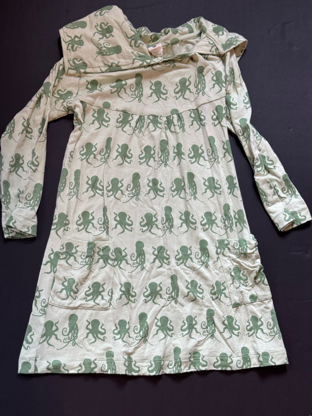 kate quinn Light Green Dress with Green Octopus Print